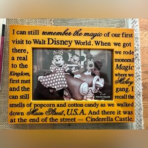 Disney world picture frame
